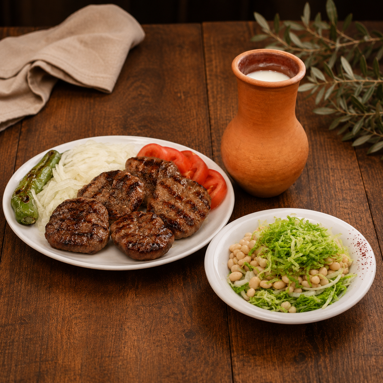 Köfte piyaz ayran